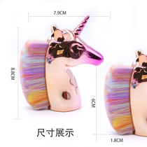 New new new nail brush Unicorn cleaning dust brush Nail cartoon brush Pegasus plated rose gold symphony brush