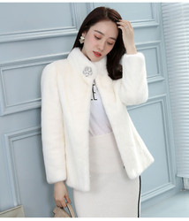 ລະດູໜາວປີ 2023 ໃໝ່ imitation mink fur quilted thickened fur coat for young women short style socialite slim fit wool sweater