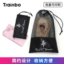 Dance shoes storage bag ballet shoes soft bottom printing LOGO mesh bag practice shoes bag custom-made dance shoes bag
