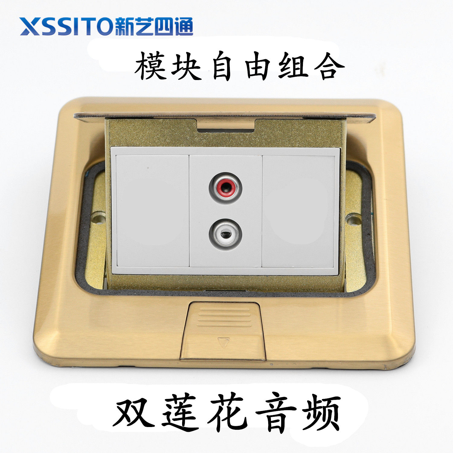 Dual Lotus Audio Ground Socket RCA Coaxial Free welding audio AV power amplifier sound box Pop-up Ground Socket