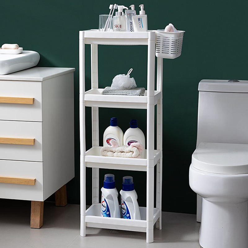 Makeup Room Shelving Floor Bathroom floor Bathroom Multilayer Plastic Toilet Placement of East-West Layers Shelf