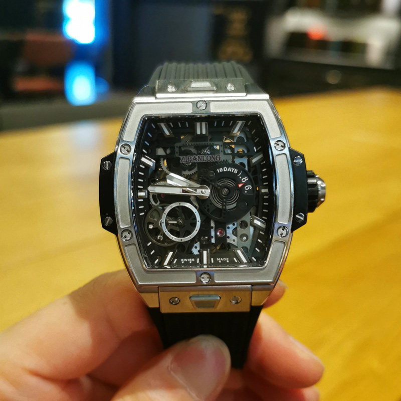 Soul Series Square Watches Men's Fashion Senior Sense Large Dial Luminal Fully Automatic Hollowed-out Flywheel Mechanical Watch