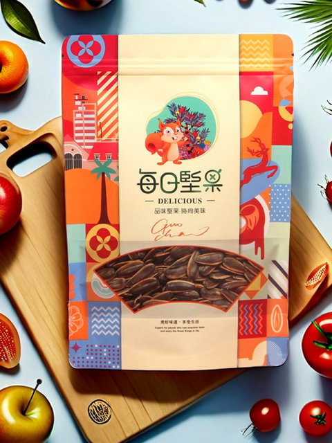 White Kraft Paper Packaging Bags, Daily Nut Food Bags, Nuts, Dried Fruits, Walnuts, Almonds, Gift Bags, Snack Food Bags