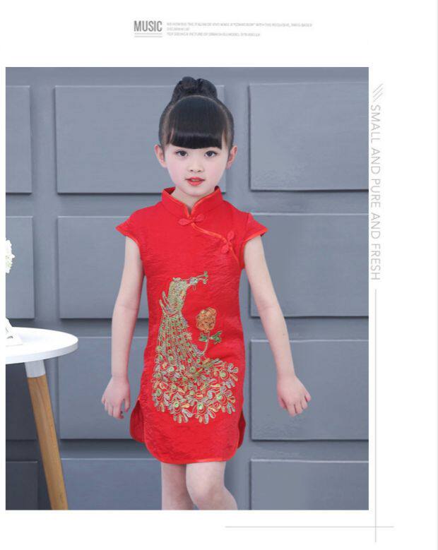 Летняя одежда, детское ципао, юбка, платье для отдыха, коллекция 2023, в западном стиле   