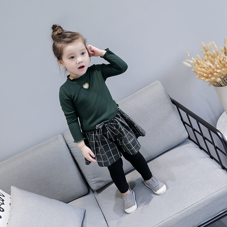 Áo thun bé gái nữ 2018 xuân hè mới cho bé Hàn Quốc kèn tay áo chạm đáy áo bé sơ mi dài tay nước ngoài đồ bé gái