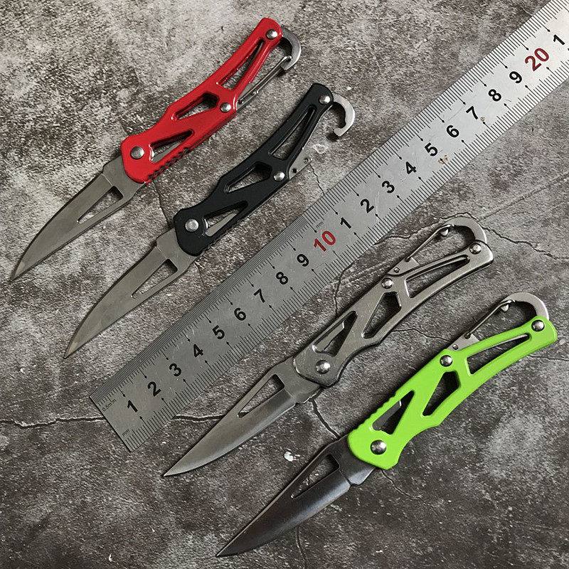 High hardness folding knife stainless steel knife sharp vacuum mirror light EDC pendant fruit knife portable self-defense knife