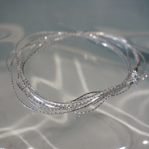 This Accessories 2022 Spring Summer Fashion personality Galactic world Multi-laminated wearing 925 pure silver bestie couple lock bone chain