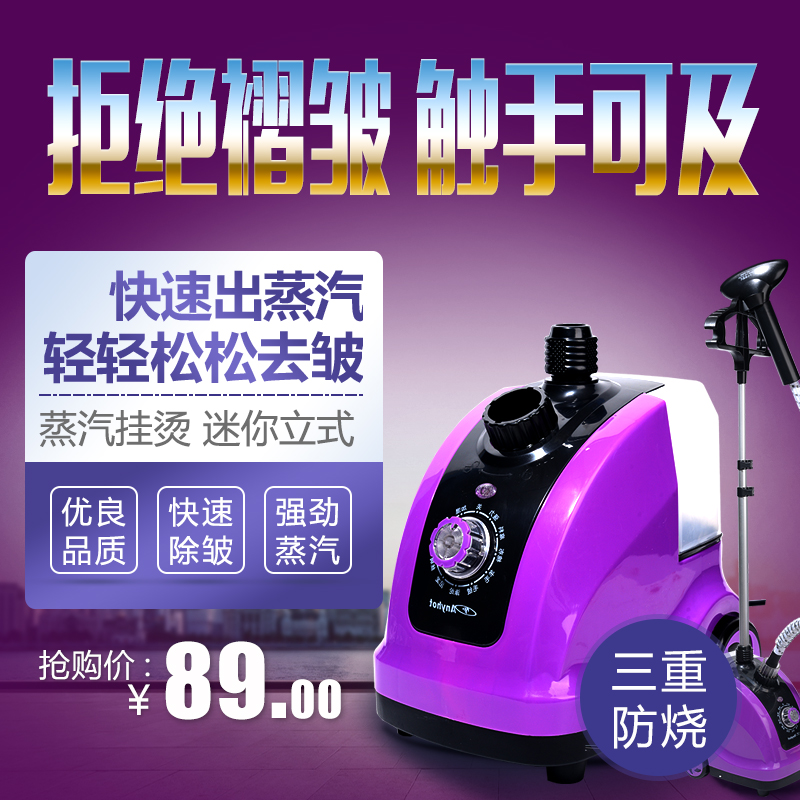 Steam hanging iron Mini household hand-held hanging vertical iron High-power steam iron ironing clothes