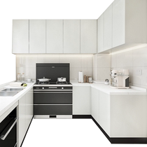 (WoLe Cream Style Cabinets) Kitchen Stove Cabinets Customized Kitchen Cabinets Customized Overall 900 Yuan Prepayment