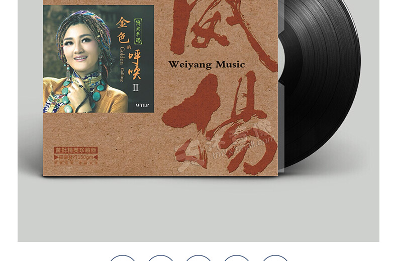 đầu đĩa than giả cổ Chính hãng Down Yang Zhuoma Cuộc gọi vàng 2 Bài hát đồng cỏ Máy hát LP LP Vinyl Record 12 Inch - Máy hát 	bán máy nghe nhạc đĩa than