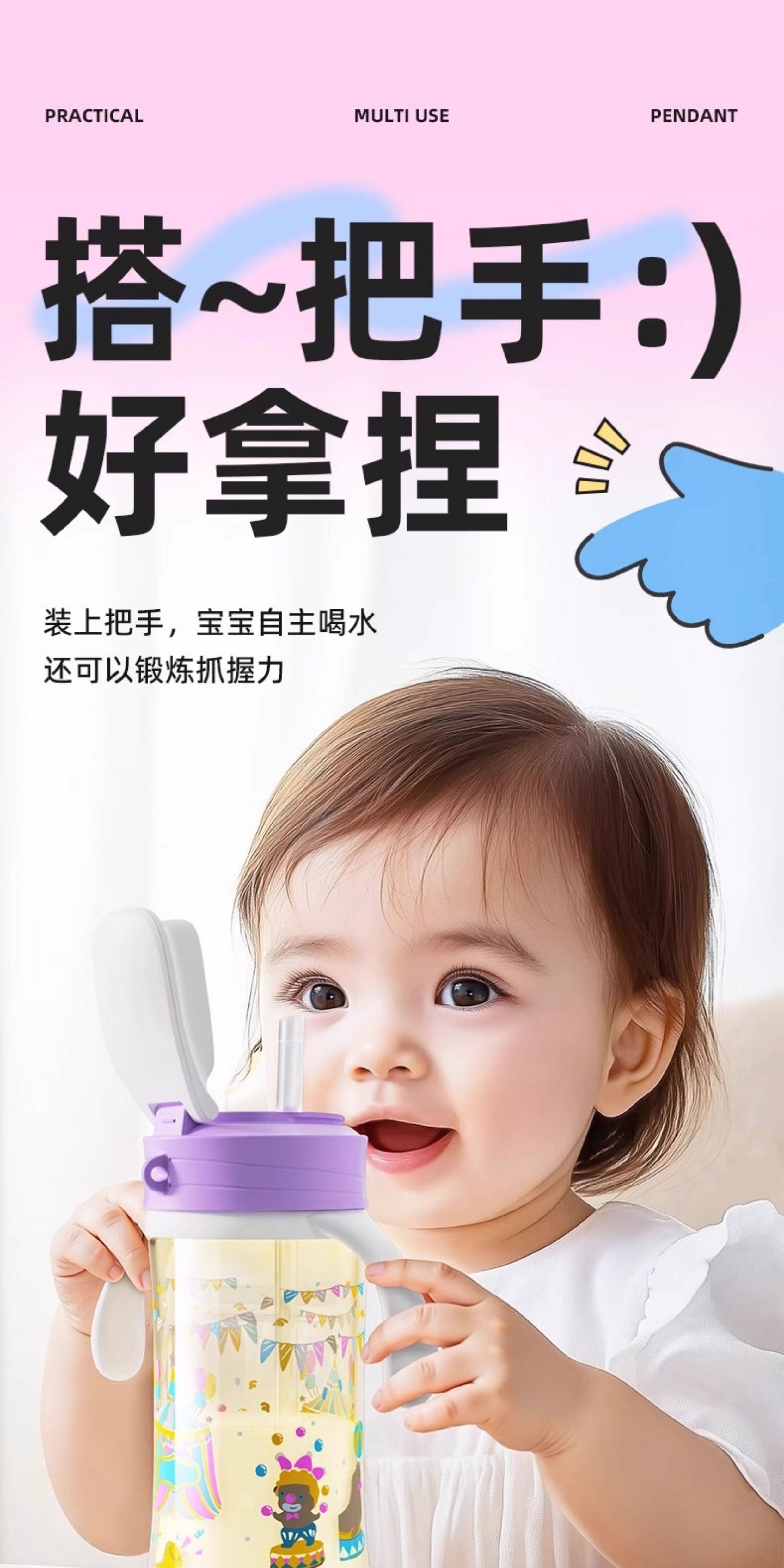 Крышка для бутылочек 安配水杯盖适配贝亲第3代奶瓶配件宽口奶瓶转换头直饮吸管重力球 Residential distribution