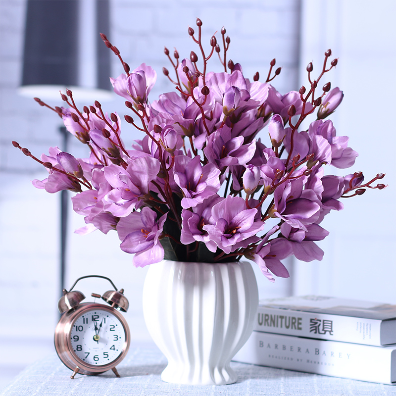 Simulation Flowers Fake Flower Living-room Pendulum Pieces Flower Arrangement Silk Flowers Drying Floral Art Furnishing Decoration Dining Table Bouquet Plastic Flowers Room