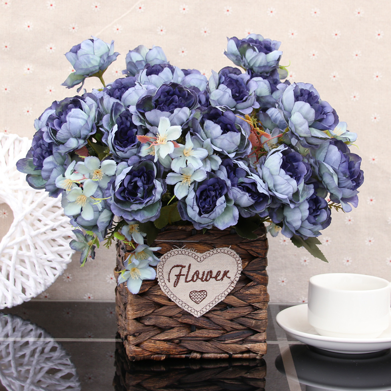 Eurostyle Emulation Flowers Fake Flowers Living-room Home Accessories Handmade Grass Choreography Pendulum Pieces Indoor Decoration Fresh Simulation Flower Suit
