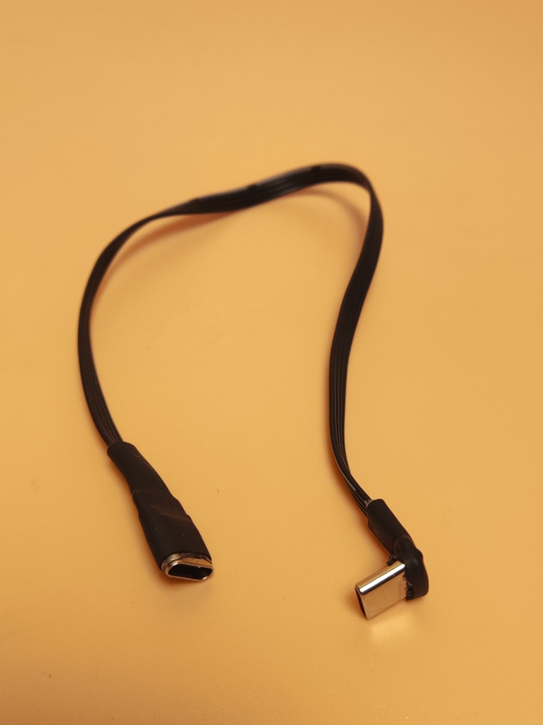 Type-C Ultra-Narrow Elbow Charging Cable for Gaming and E-Sports, with Data Otg Function, 90-Degree Ultra-Thin Flat Cable