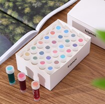 Twenty-four solar terms without gold powder color pen glass pen ink student test color gradient non-carbon color ink