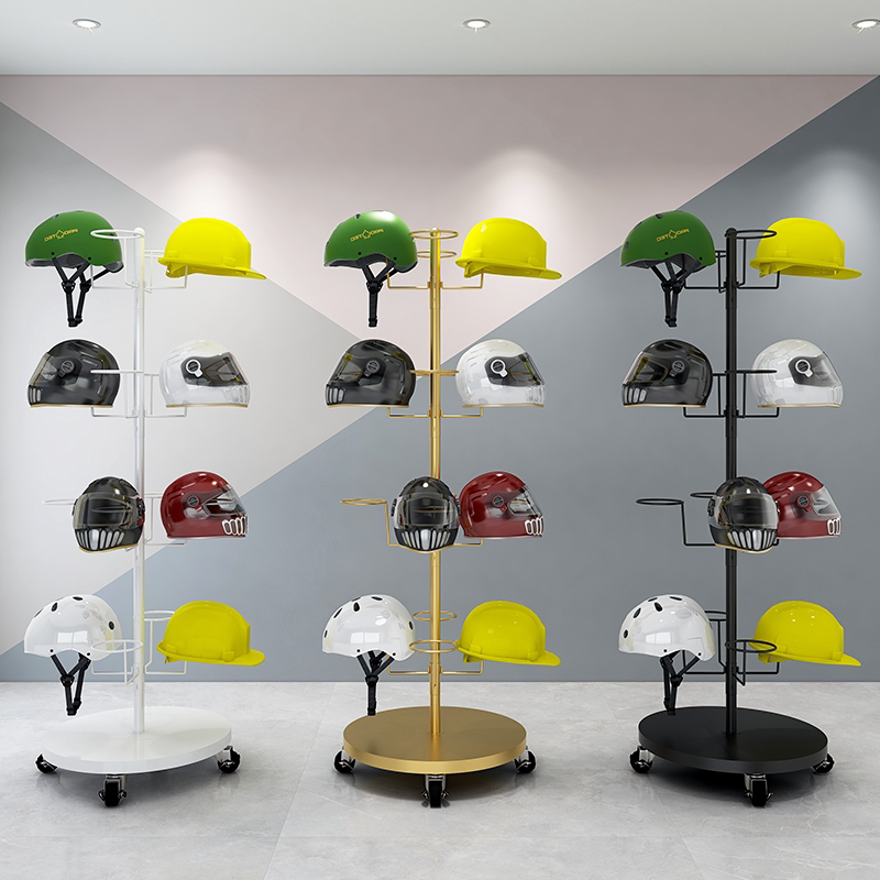 Hat rack floor-standing helmet display rack bold