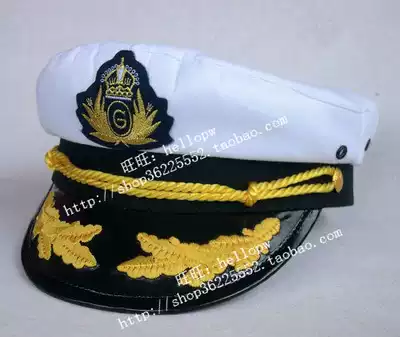 韩版男女复古海军帽船长帽军帽水兵帽水手帽制帽夜店游艇cosplay