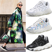 Old Daddy Shoes Women 2019 Springtime New Internet Red Thick Bottom Ins Ultra Fire 100 Hitch Heightened Sneaker Songcakes Little White Shoes