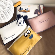 Ins Nordic style simple solid color 60 Tencel childrens pillowcase kindergarten baby single pillowcase