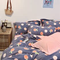 Nordic Korean hipster milk velvet four-piece set autumn and winter thickened warm 1m1 2m1 35m1 5m1 8m2m