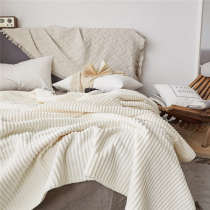 Ins Nordic simple style solid color lamb cashmere blanket autumn and winter thick warm coral velvet blanket