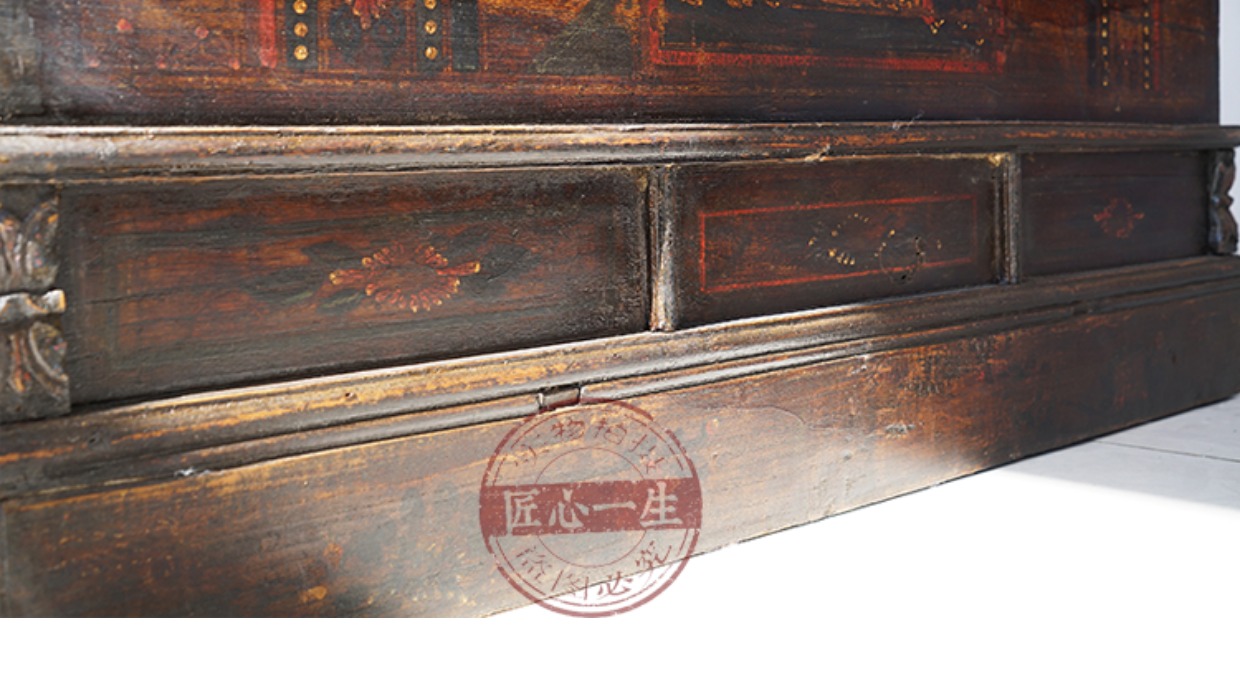 Cộng hòa Trung Quốc thời kỳ vẽ tay hộp quần áo thư pháp và thư pháp lưu trữ hộp lưu trữ hộp cà phê bàn ​​bên một vài giường và bữa ăn sáng câu lạc bộ phòng trà đồ nội thất - Cái hộp thung go soi