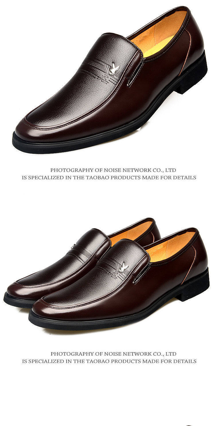 Платье обувь 【100%全牛皮】皮鞋男真皮透气商务休闲男鞋软底防滑中老年爸爸鞋 OTHER