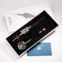 (Серебряный) Фэнтезийные перья (черный)