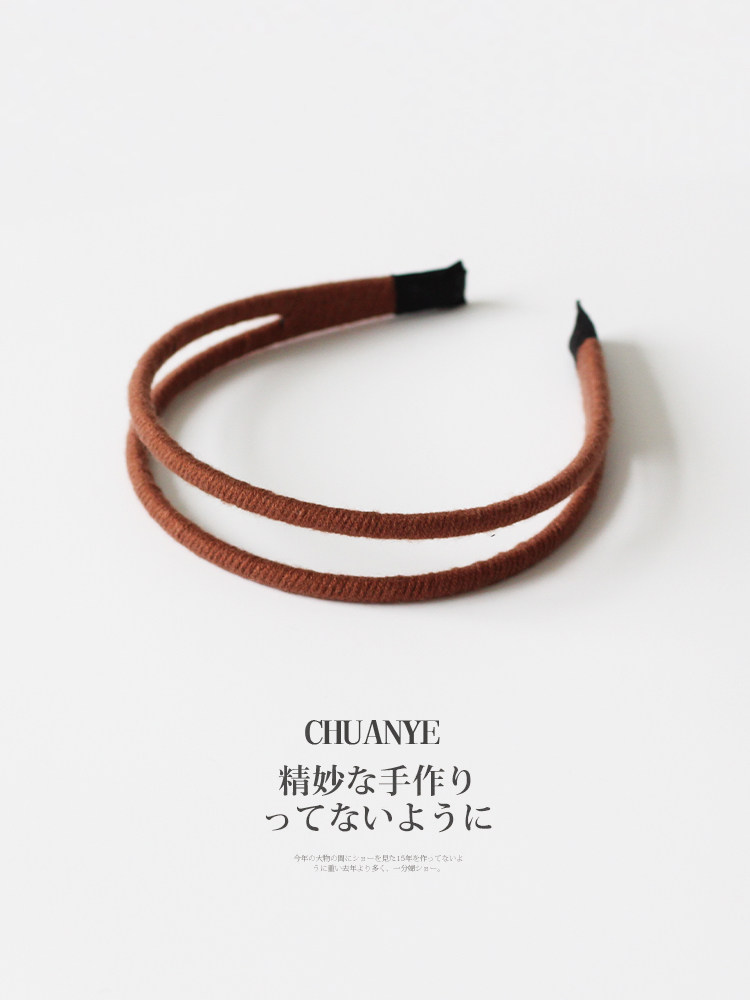 Kawano Japanese and Korean knitted wool hair hoop new simple and fashionable hair hoop for women's daily wear high skull headband hair accessories