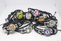 Sports Bracelet Football Team Woven Cord Couple Bracelet Adjustable Around Barcelona