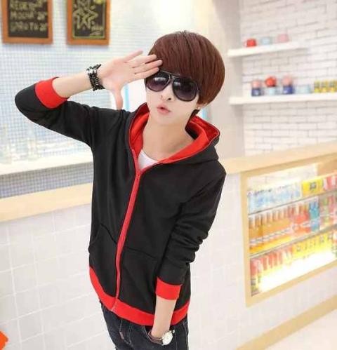 Áo len mùa thu nam áo khoác mùa thu áo khoác nam áo khoác với mũ quần áo thanh niên áo khoác mùa đông nam áo len áo khoác hoodie zip