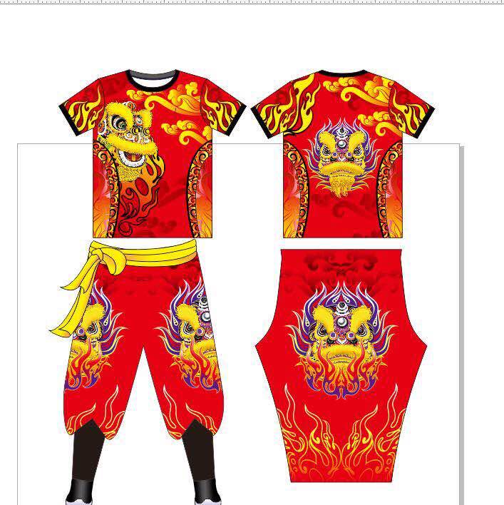 Set To Wake Lion Clothes Suit Short Sleeve Performance Accessories Lion Head Dragon Lion Lion Custom Dance Lion Costumes