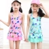 Đồ bơi mới cho bé gái lớn trẻ em phiên bản Hàn Quốc của kiểu váy xẻ boxer cho bé một mảnh áo tắm cho bé gái áo tắm - Bộ đồ bơi của Kid đồ bơi cho bé gái Bộ đồ bơi của Kid