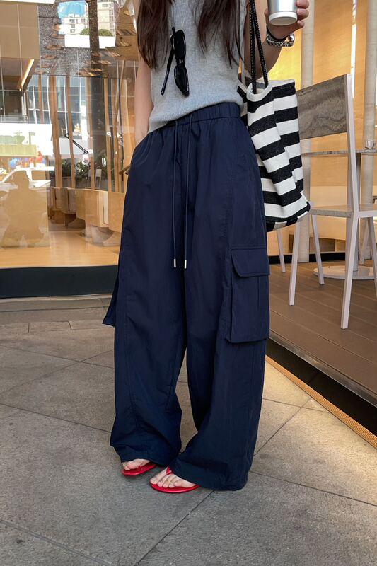 Benefits ~ Zw8780 Quick-Drying Work Pants for Women, New Summer Style, Elastic Waist, Slimming, Stylish Wide-Leg Trousers Benefits ~ Zw8780 Quick-Drying Work Pants for Women, New Summer Style, Elastic Waist, Slimming, Stylish Wide-Leg Trousers