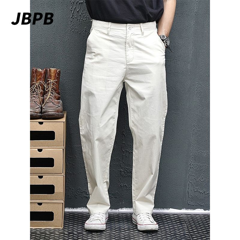 Jbpb Brand Counter Spring/Summer New Loose Straight Casual Long Pants Men's Solid Color Versatile Sports Pants Trendy
