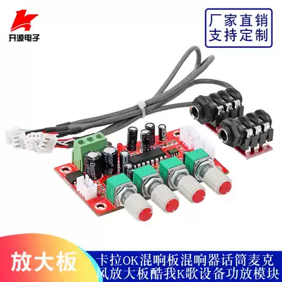 New PT2399 karaoke moving coil microphone amplifier board K song singing reverberation board DIY microphone power amplifier board