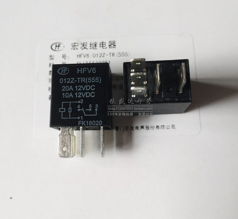 BRAND NEW ORIGINAL HFV6 012Z-TR LIVING ROOM LIGHT FAN AIR CONDITIONING OIL PUMP CAR RELAY 12V 5 FEET