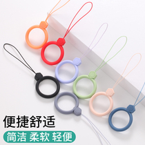 Mobile phone finger ring lanyard liquid silicone ring buckle phone case short hand rope wrist non-slip anti-lost rope chain U disk water cup key student water bottle pendant short color female male soft Net Red