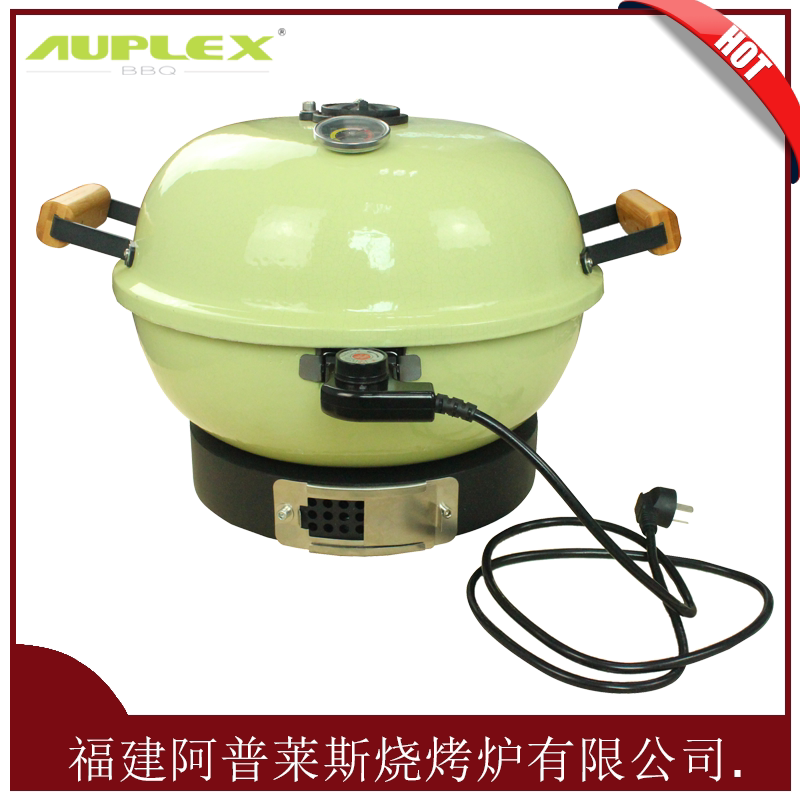 2018 new products AUPLEX KAMADO electric carbon dual-use barbecue oven 18-inch tabletop type ceramic barbecue oven