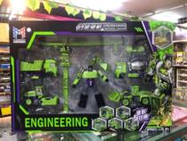 New Music New Alloy Deformation 5-Body Engineering Car Robot Bundesliga Warriors War God Pioneer Truck Digger Toy