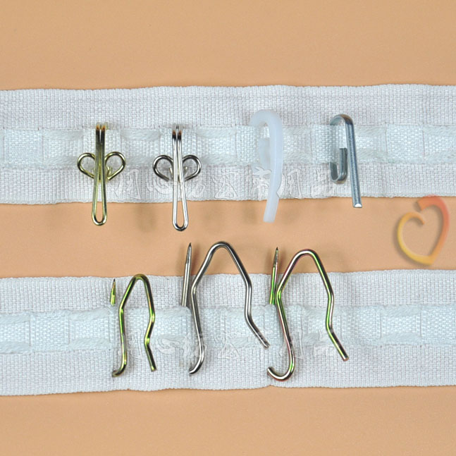 Curtain Hook Suction with pointed hook Bean Sprout Hook Butterfly Hook Small S Hook 1 Pack 2 Line Canvas Belt cloth Cloth Bag Accessories