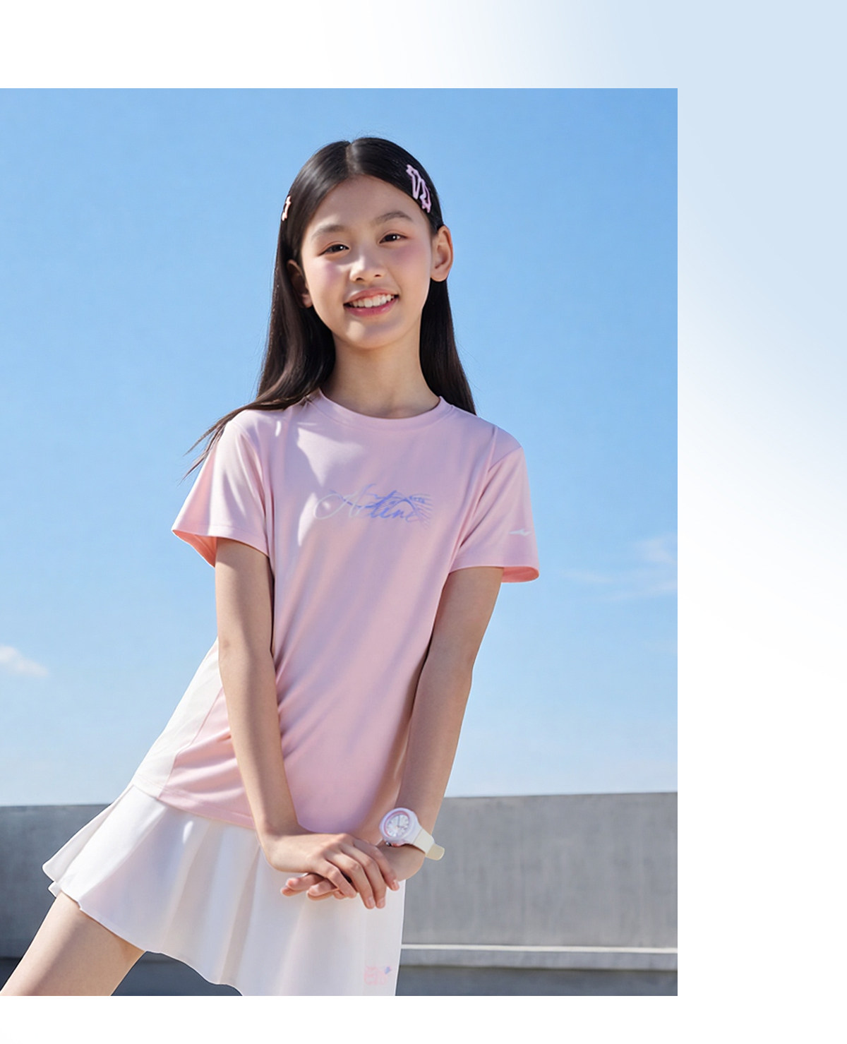 鸿星尔克童装儿童短袖T恤男童运动速干衣夏季新款青少年女童上衣 — 38