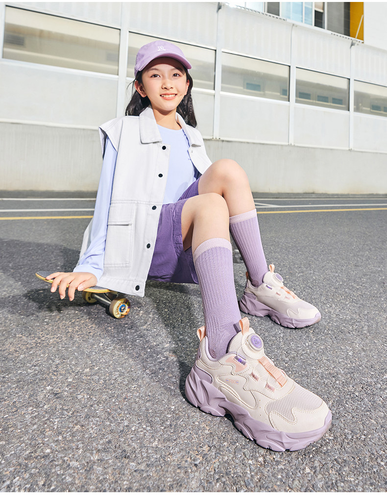 衍界4|鸿星尔克童鞋女童运动鞋秋季女孩鞋子网面透气儿童休闲鞋 — 21