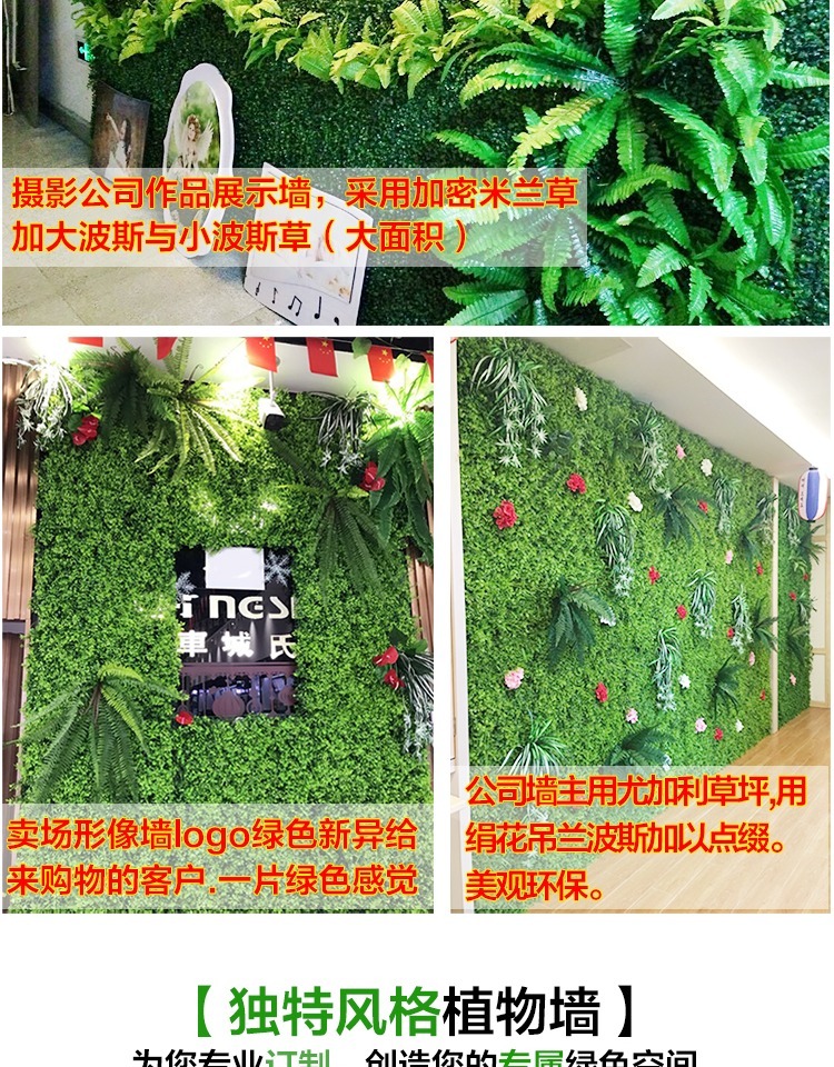 Cây xanh tường mô phỏng cây trang trí tường phòng khách nội thất chào mừng nền hoa tường nhựa giả cỏ tường hoa với hoa - Hoa nhân tạo / Cây / Trái cây giả hạc
