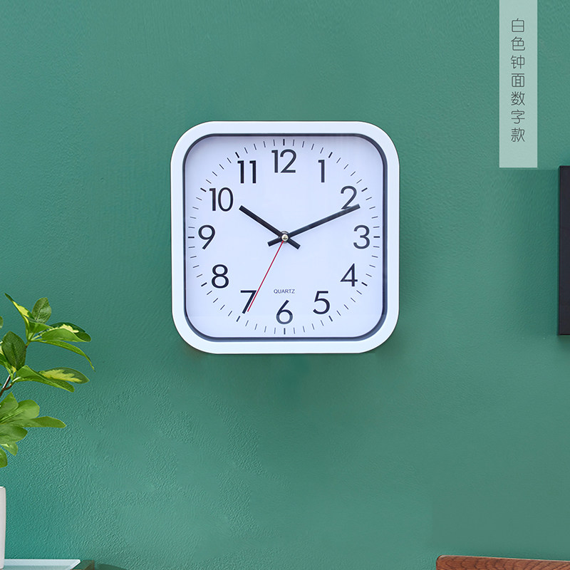 10 inch square wall wall clock home mute living room bedroom office wall clock factory direct sales boutique clock