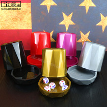 Bar dice dice cup set KTV color cup color thickened with base sieve screen cup Nightclub entertainment supplies