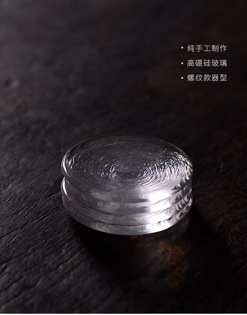 Cloud art of jingdezhen manual thickening Japanese coasters saucer transparent insulating mat cup tea taking with zero