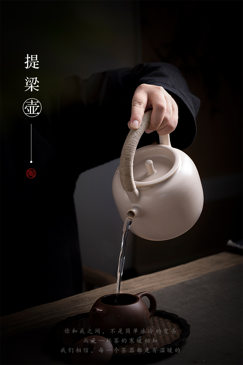 Soda is Cloud art of jingdezhen glaze manual white clay pot pot kettle pot clay POTS to girder kung fu tea taking