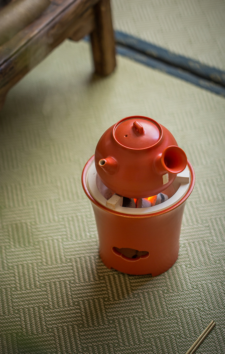 Cloud art of jingdezhen turquoise, ceramic tea stove cooking nien white pottery clay furnace, furnace alum red charcoal stove to boil tea set