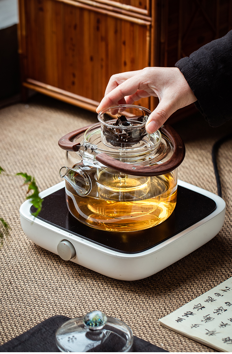 Cloud (high - temperature cooking with thick glass teapot high - capacity'm cooking household cooking kettle the tea, the electric kettle TaoLu